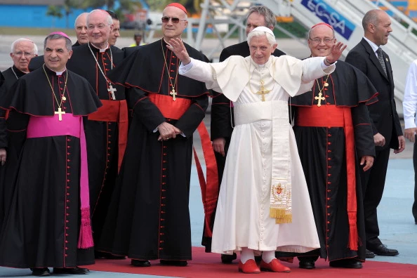 Pope Benedict XVI (Photo by L'Osservatore Romano Vatican-Pool/Getty Images) Pope Benedict XVI (Photo by L'Osservatore Romano Vatican-Pool/Getty Images)